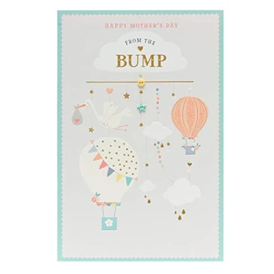 Image of Carlton Cards Embossed From The Bump Happy Mother&#039;s Day Card Quality Greeting 100349