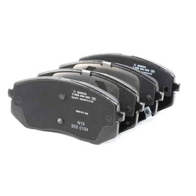 Image of BP1480, E990R02A08703755 Brake pad set BOSCH 0 986 494 559 Low Metallic with acoustic wear warning anti squeak plate HYUNDAI: ix35, Tucson