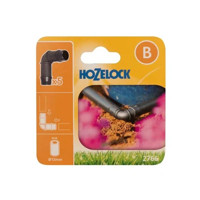 Image of Hozelock 90 Elbow Connector 13mm, 5 Pack