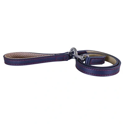 Image of Rosewood Navy leather dog lead 3/4 * 40&quot;, One Size