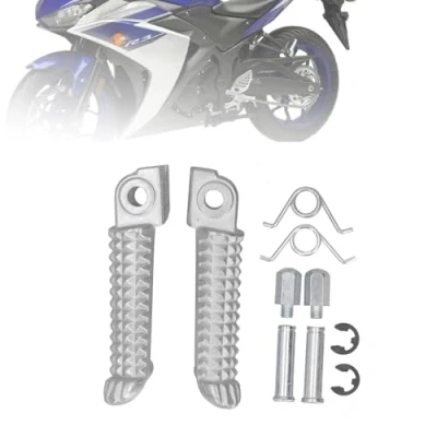 Image of BigKing Motorcycle Pedal Aluminum Front Foot Pegs For Yamaha R1 R6 MT09 MT07 R3 R15 R25 FZ1 FZ6 YZF600 YZF1000