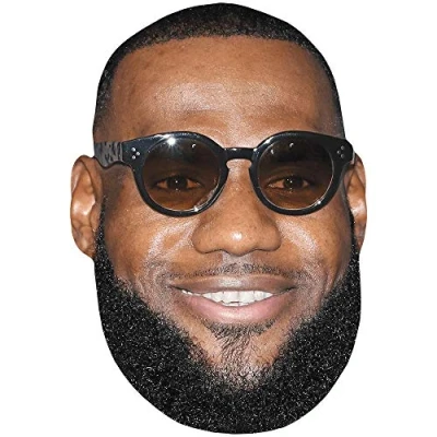 Image of Lebron James (Beard) Celebrity Mask, Flat Card Face, Fancy Dress Mask