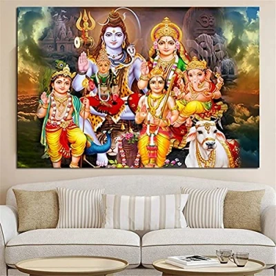 Image of 5D DIY Diamond Painting Full Drill Kits for Adults/Kids, Hindu God Large Size Art Embroidery Cross Stitch Crystal Mosaic Crafts, Home Wall Decoration Round drill,50x70cm