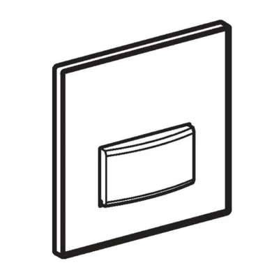 Image of Geberit Type 50 pneumatic urinal flush plate jet black (242.764.DW.1)