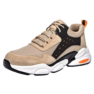 Image of Safety Shoes Mens Womens Steel Toe Caps Footwear Lightweight Breathable Work Lndustrial Protective Sneakers,A,6.5 UK