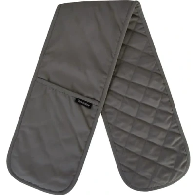 Image of Plain and Simple Quilted Double Oven Glove 100% Cotton in Grey