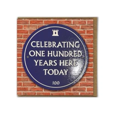 Image of Brainbox Candy Funny 100th Birthday Card &#039;Celebrating 100 Years&#039; Quality Embossed Cheeky Age For Him Her Men Women Friends Family