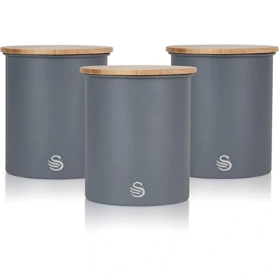 Image of Swan Set of 3 Canisters