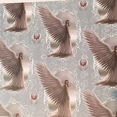 Image of Spirit Guide by Anne Stokes Gift Wrapping Paper with Matching Greetings Card Contains 1 of Each