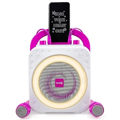 Image of RockJam Ring Bluetooth Karaoke Machine with Two Mics