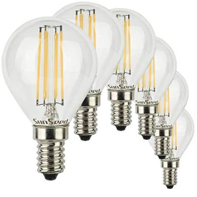 Image of SUNSEED 6 X E14 6W (Equivalent to 60W) Sapphire Filament LED Golf Ball Light Bulb G45 Warm White 2700K
