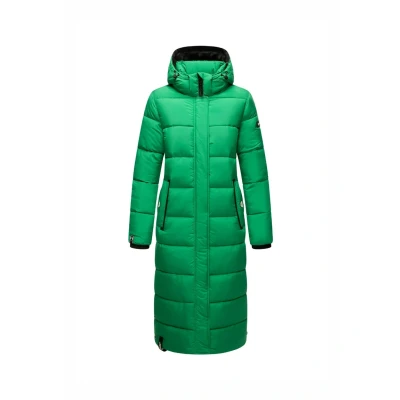 Image of Navahoo Isalie Women&#039;s Winter Coat, Warm, Quilted Long with Removable Hood, XS XXL, Emerald green, S