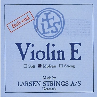 Image of Larsen violin strings Original Synthetic,Fibre Core E steel, carbon steel with ball end, medium