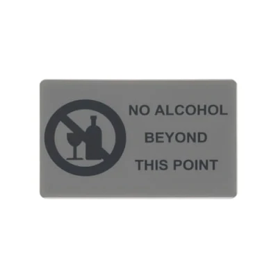 Image of Create idea 1Pc No Alcohol Beyond This Point Waterproof Adhesive Door Plate Plastic Acrylic Sign with Warning Sign(140x90x1.6mm)