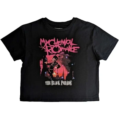 Image of My Chemical Romance Crop Top T Shirt Black Parade March Official Womens XL
