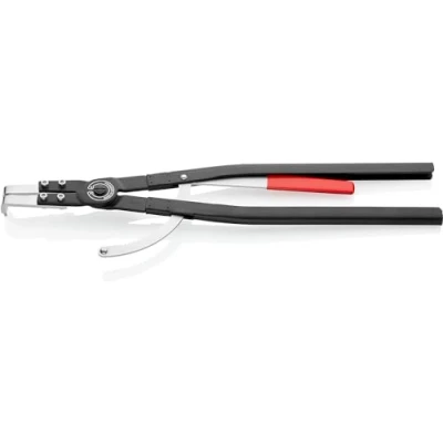 Image of Knipex pliers wrench and a in single tool chrome plated, with integrated tether attachment point for 180 mm (self service card/blister) 86 05 T BK