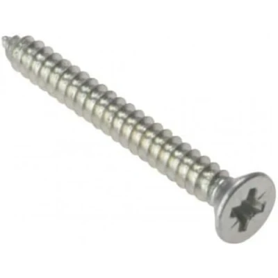 Image of ForgeFix Self Tapping Screws Countersunk 1 1/4&quot; x 8 Zinc Plated Box 200