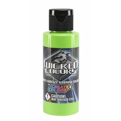 Image of Airbrush Paint W023 Wicked Fluorescent Green (60ml 2oz)