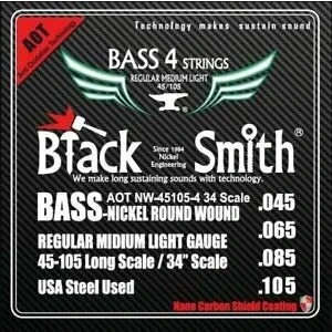 Image of Bass Strings BlackSmith Coated Nickel Round Wound Electric ANW45105434