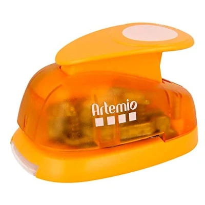 Image of Artemio VIHCP904 3.8 cm Circle Lever Punch, Orange