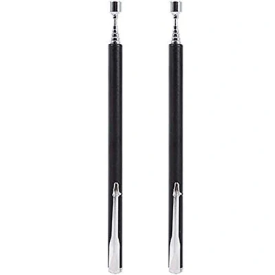 Image of POFET 2pcs Telescopic Magnetic Pick Up Tool 26 Inches Rod Stick Extending Magnet Handheld Black