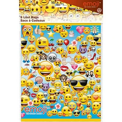 Image of Unique Party 50613 Emoji Bags, Pack of 8