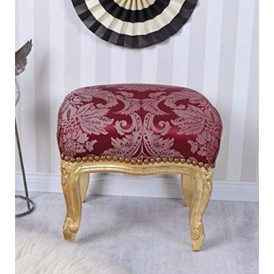 Image of Unbekannt Stool Baroque Footrest Red Foot Bench Antique Palazzo Exclusive