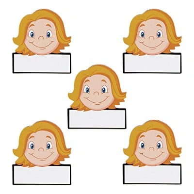 Image of Magnetic Name Badge Dry Erase 2 x Inch Women Write, Clean and Reuse Used on Whiteboards
