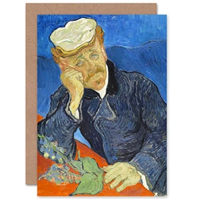 Image of Artery8 Vincent Van Gogh Dr Paul Gachet Fine Art Greeting Card Plus Envelope Blank Inside