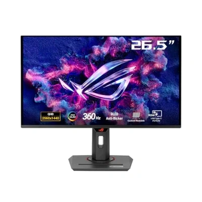Image of ASUS ROG Strix OLED XG27ACDNG gaming monitor 27 inch 1440p QD panel, 360 Hz, 0.03 ms, Anti flicker, Care+, uniform brightness, G SYNC® compatible, 99% DCI P3