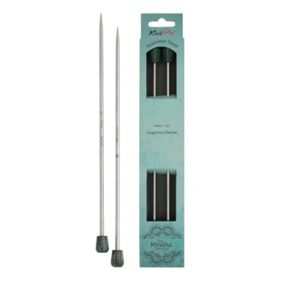 Image of KnitPro Mindful Single Pointed Needles 40cm 4.50mm 3pcs