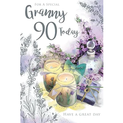 Image of For A Special Granny On Your 90th 90 Today Happy Birthday Card Lovely Verse
