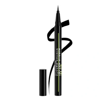 Image of Maybelline Pen Eyeliner, Waterproof, Brush Tip Liner, Precise Lines, Tattoo Impact, Up to 24h Wear, Liner Ink, Jet Black
