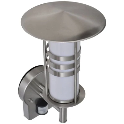 Image of vidaXL Wall Lamp Stainless Steel Pagoda Shape with Sensor