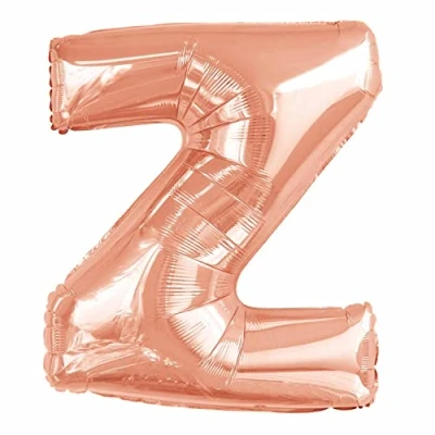 Image of Amscan 9915588 Large Letter Z Rose Gold