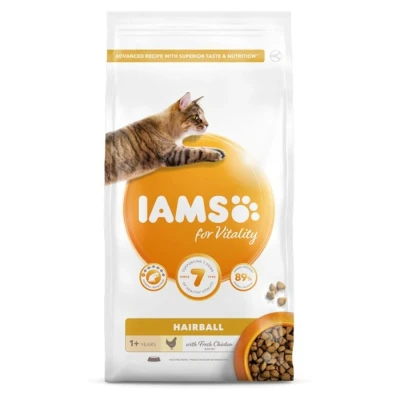 Image of Iams Vitality Adult Cat Food Hairball Chicken 2kg 260743