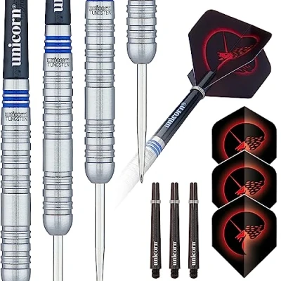 Image of Unicorn Steel Tip Darts Set Core Tungsten Barrels Style 1 26 g