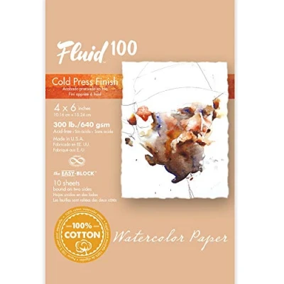 Image of Handbook Paper Fluid 100 Watercolor Cp 300Lb Ez Block 4X6