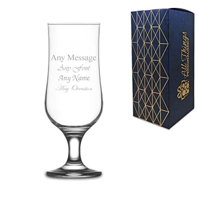 Image of Personalised Engraved 385ml Nevakar Stemmed Beer Glass, Gift Boxed, Perfect for any Lover