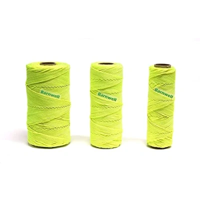 Image of Barnwell Fluorescent Hi Vis Yellow Braided Nylon Masons Builders Brick Block Line Bricklayers (1000ft (300m))