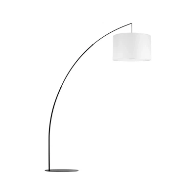 Image of TK Lighting Moby White textile floor lamp