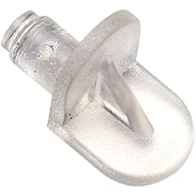 Image of Merriway BH05495 (20 Pcs) Shelf Support Push In Clear Pack of 20 Pieces
