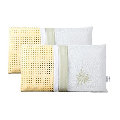 Image of Pair of Evergreenweb Bed Pillows, 40 x 70 cm, H 9 Foam Model, 100% Memory Padding, Removable Cover with Aloe Vera Fabric, 2 Orthopaedic Pillows for Cervical Pain, Certified Medical Device