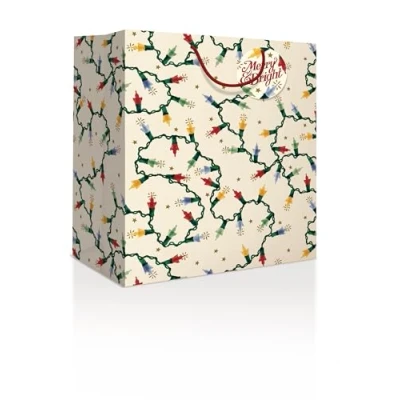Image of Emma Bridgewater Fairy Lights Large Gift Bag Christmas Accessory 615436 by Woodmansterne