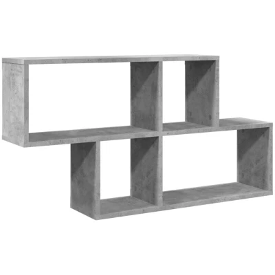 Image of vidaXL Wall Shelf Concrete Grey 100x20x53 cm Engineered Wood