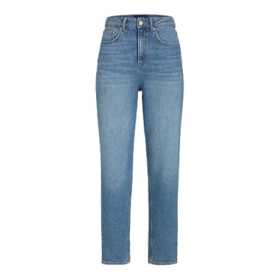 Image of JJXX Women&#039;s Jxlisbon Mom Hw Jeans C4046 DNM, Light Blue Denim, 27W x 30L