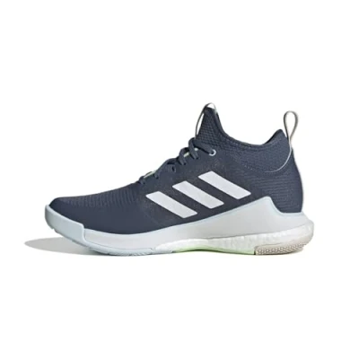 Image of adidas Women&#039;s Crazyflight Mid Volleyball Shoe, Preloved Ink/White/Sky Tint, 5 UK