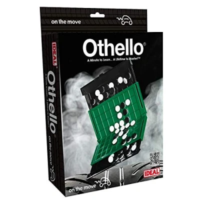 Image of IDEAL Othello On the Move travel game: a minute to learn… lifetime master! Family Strategy Game For 2 Players Ages 7+