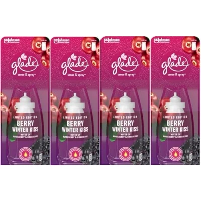 Image of 4 x 18ml Glade Sense and Spray Refill Berry Winter Kiss
