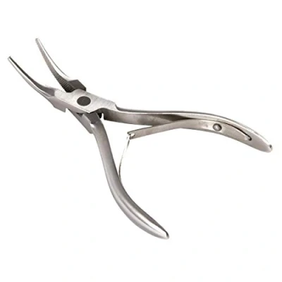 Image of Slater Curved Blade Salmon Tweezers Thread Bone Tinsel Flying Commercial